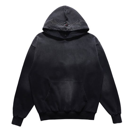 NR WASHED STUDDED HOODIE
