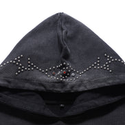 NR WASHED STUDDED HOODIE