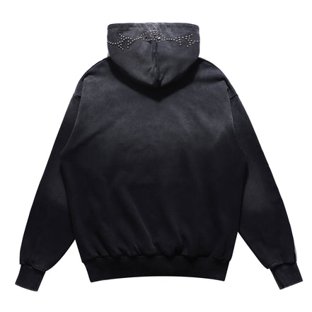 NR WASHED STUDDED HOODIE
