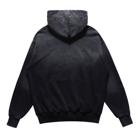 NR WASHED STUDDED HOODIE