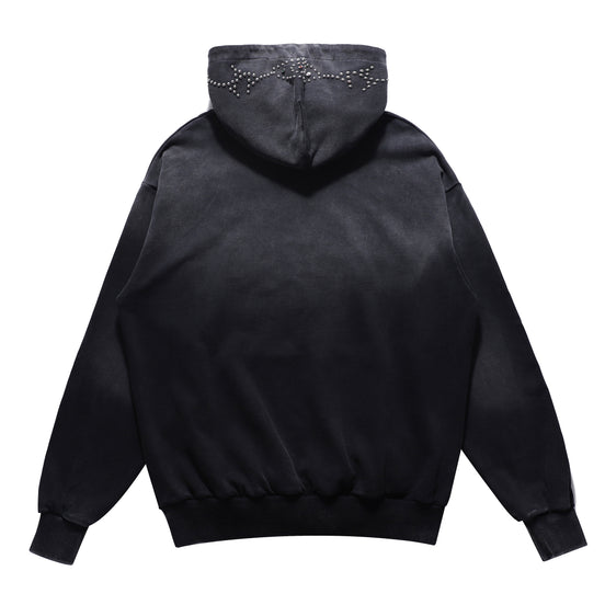 NR WASHED STUDDED HOODIE