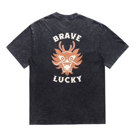 BRAVE BLACK GOLD DRAGON TEE