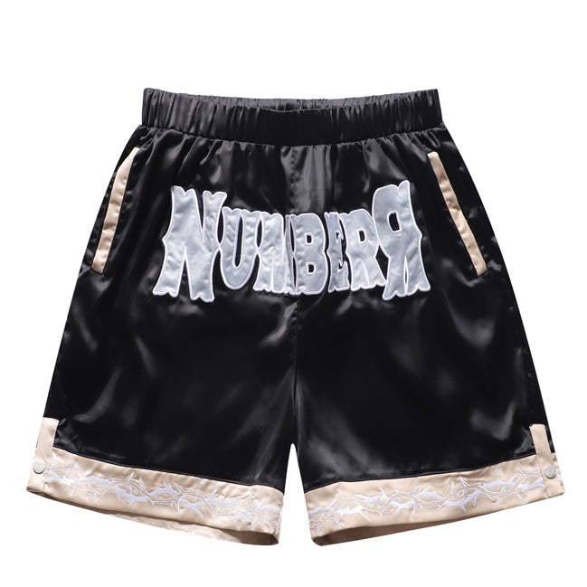 NR 黑色LOGO短褲