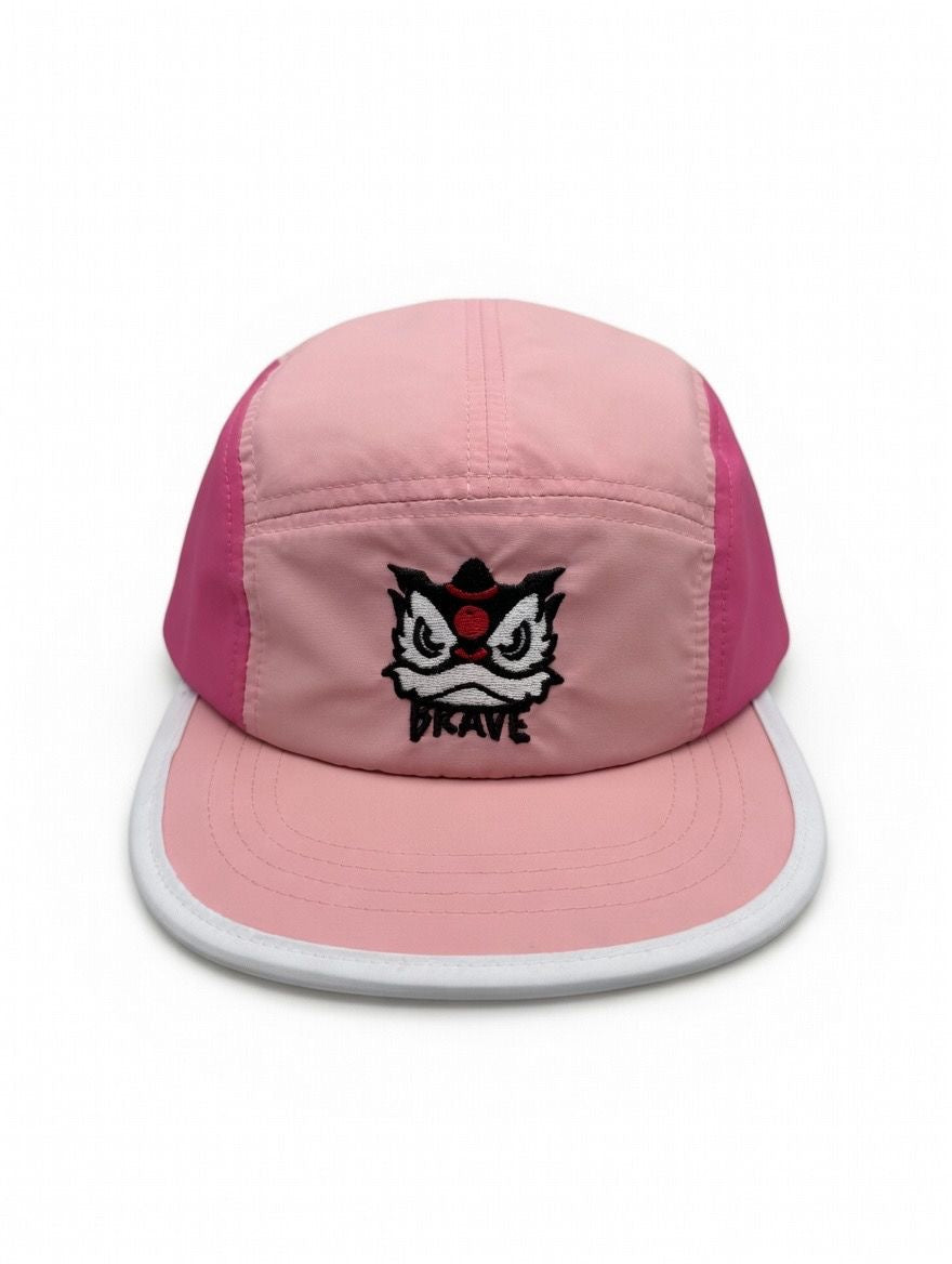 BRAVE PINK CLASSIC LOGO 5 PANEL CAP