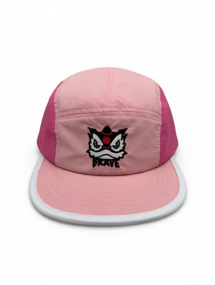 BRAVE PINK CLASSIC LOGO 5 PANEL CAP