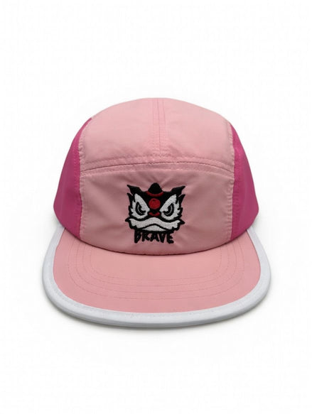 BRAVE PINK CLASSIC LOGO 5 PANEL CAP