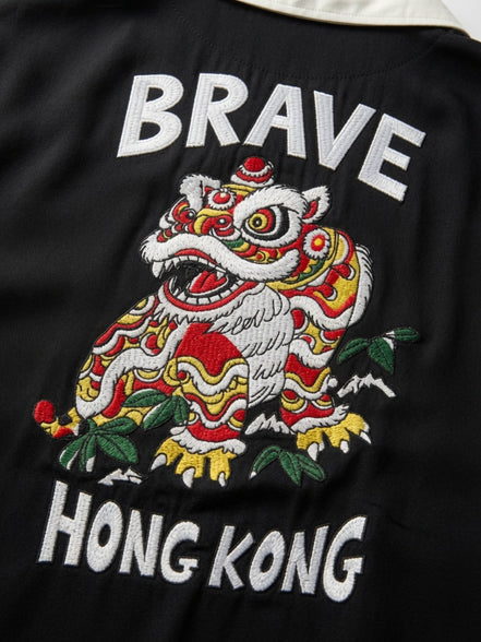 BRAVE LionDance Bowling Shirts Black